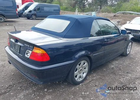 2001 BMW 325Ci z USA, uszkodzony, nr VIN WBABS33431JY56811